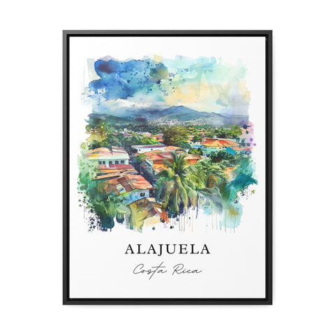 Alajuela Wall Art, Alajuela Costa Rica Print, San Jose Watercolor, Alajuela Gift, Travel Print, Travel Poster, Housewarming Gift