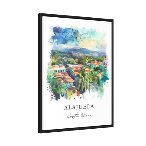Alajuela Wall Art, Alajuela Costa Rica Print, San Jose Watercolor, Alajuela Gift, Travel Print, Travel Poster, Housewarming Gift
