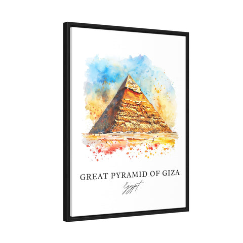 Great Pyramid of Giza Wall Art, Pyramids of Giza Print, Giza Watercolor, Egypt Pyramids Gift, Travel Print, Travel Poster, Housewarming Gift