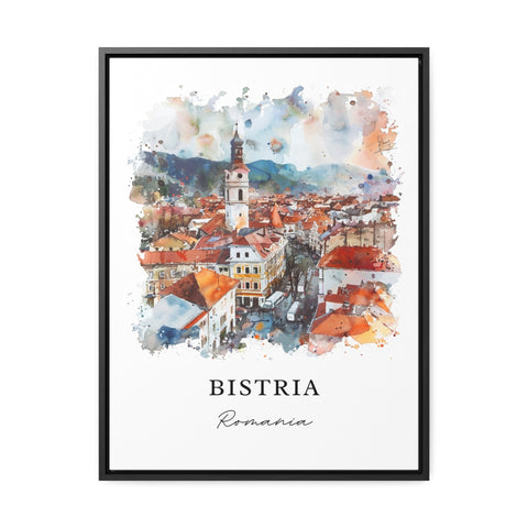 Bistria Wall Art, Romania Print, Bistria Watercolor, Bistria Romania Gift, Travel Print, Travel Poster, Housewarming Gift
