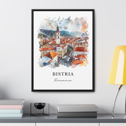 Bistria Wall Art, Romania Print, Bistria Watercolor, Bistria Romania Gift, Travel Print, Travel Poster, Housewarming Gift