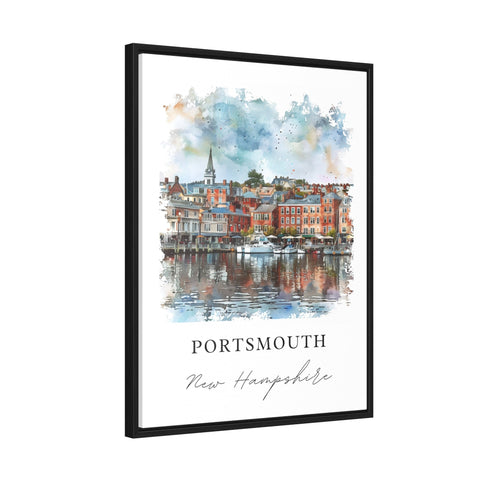 Portsmouth NH Wall Art, Portsmouth Print, Piscataqua River Watercolor, Portsmouth Gift, Travel Print, Travel Poster, Housewarming Gift