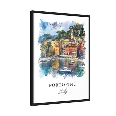 Portofino Wall Art, Portofino Italy Print, Portofino Watercolor, Italy Gift, Travel Print, Travel Poster, Housewarming Gift