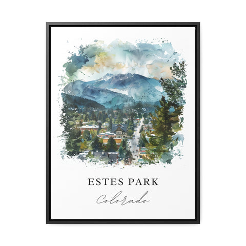 Estes Park CO Wall Art, Estes Park Print, Estes Park Watercolor, Estes Park Colorado Gift, Travel Print, Travel Poster, Housewarming Gift