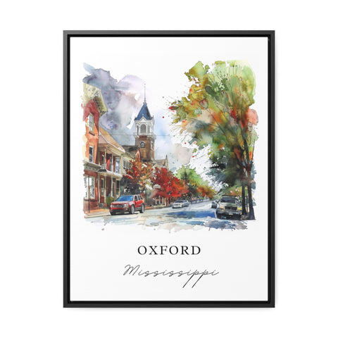 Oxford MS Wall Art, Oxford Mississippi Print, Mississippi Watercolor, Lafayette Cty MS Gift, Travel Print, Travel Poster, Housewarming Gift