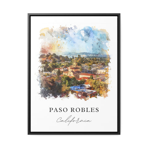 Paso Robles Wall Art, Paso Robles CA Print, Paso Robles Watercolor, Paso Robles CA Gift, Travel Print, Travel Poster, Housewarming Gift