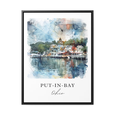 Put-in-Bay OH Wall Art, Lake Erie OH Print, Put-in-Bay Watercolor, Lake Erie Gift, Travel Print, Travel Poster, Housewarming Gift