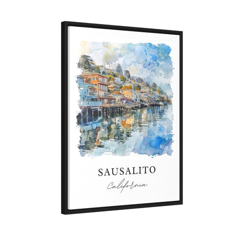 Sausalito CA Wall Art, Sausalito Print, Sausalito Watercolor, Sausalito California Gift, Travel Print, Travel Poster, Housewarming Gift