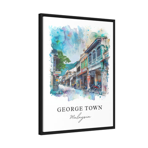 George Town Wall Art, Malaysia Print, George Town Watercolor, George Town Malaysia Gift, Travel Print, Travel Poster, Housewarming Gift