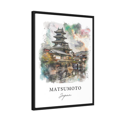 Matsumoto Wall Art, Matsumoto Print, Matsumoto Japan Watercolor, Nagano Gift, Travel Print, Travel Poster, Housewarming Gift