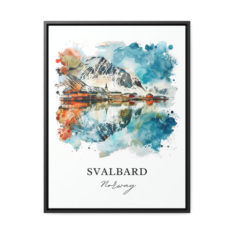 Svalbard Wall Art, Svalbard Norway Print, Svalbard Watercolor, Svalbard Norway Gift, Travel Print, Travel Poster, Housewarming Gift