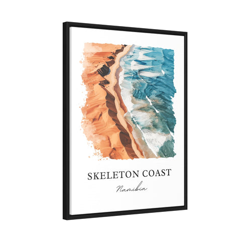 Skeleton Coast Wall Art, Skeleton Coast Print, Namibia Watercolor, Skeleton Coast Gift, Travel Print, Travel Poster, Housewarming Gift