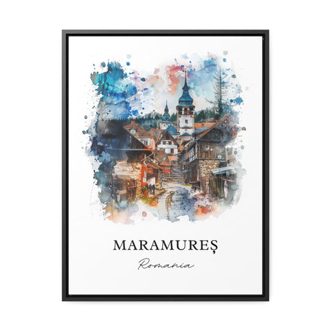 Maramures Wall Art, Maramures Print, Maramures Romania Watercolor, Romania Gift, Travel Print, Travel Poster, Housewarming Gift