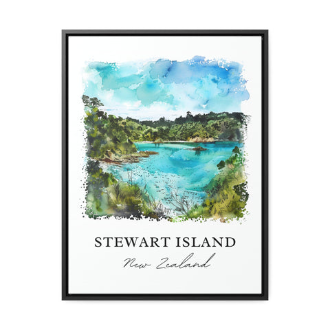 Stewart Island Wall Art, Stewart Island NZ Print, New Zealand Watercolor, South Island NZ Gift, Travel Poster, Housewarming Gift