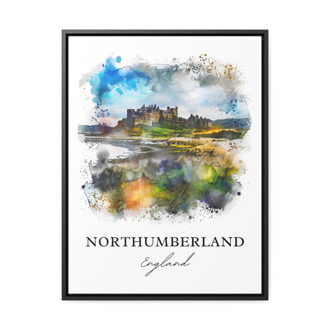 Northumberland Wall Art, Northumberland England Print, Blyth UK Watercolor, England Art Gift, Travel Print, Travel Poster, Housewarming Gift