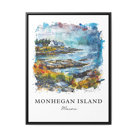 Monhegan Island Wall Art, Monhegan Maine Print, Lincoln Maine Watercolor, Monhegan ME Gift, Travel Print, Travel Poster, Housewarming Gift