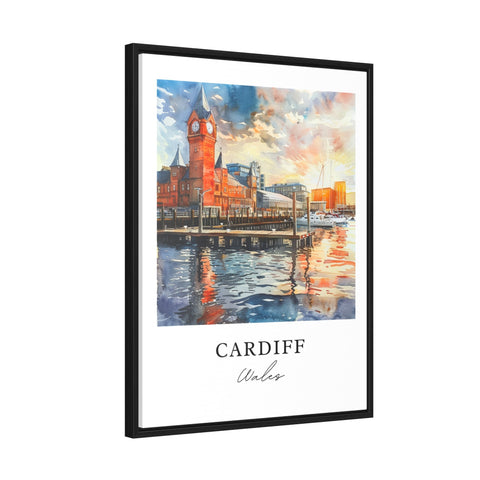 Cardiff Wales Wall Art, Cardiff Print, Cardiff Wales Watercolor, Cardiff UK Gift, Travel Print, Travel Poster, Housewarming Gift