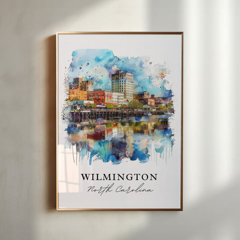 Wilmington NC Wall Art, Wilmington Print, Wilmington Watercolor, Wrightsville Beach NC Gift, Travel Print, Travel Poster, Housewarming Gift