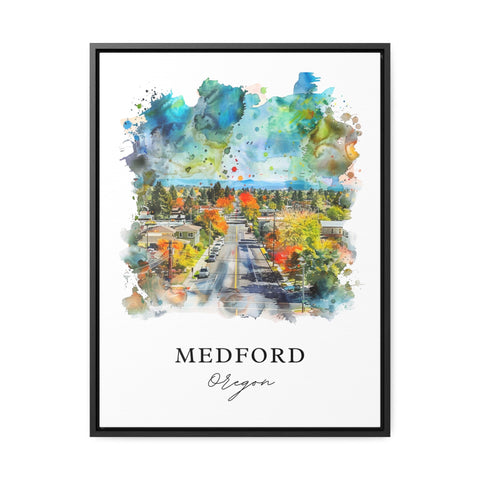Medford Oregon Wall Art, Medford OR Print, Medford Watercolor, Medford Oregon Gift, Travel Print, Travel Poster, Housewarming Gift