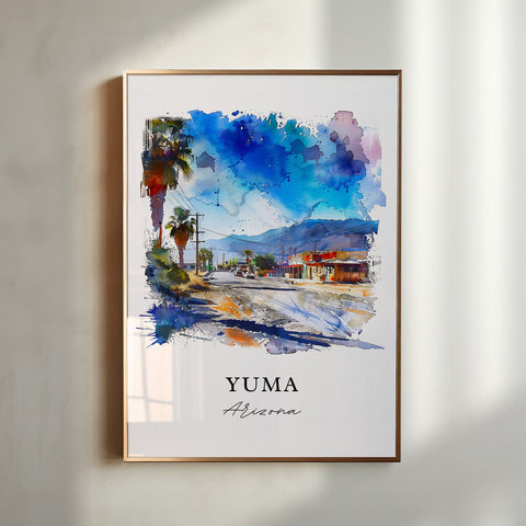 Yuma Arizona Wall Art, Yuma AZ Print, Yuma Watercolor, Yuma Arizona Gift, Travel Print, Travel Poster, Housewarming Gift