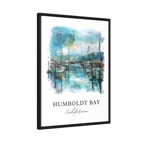 Humboldt Bay Wall Art, Humboldt CA Print, Humboldt Bay Watercolor, Humboldt California Gift, Travel Print, Travel Poster, Housewarming Gift