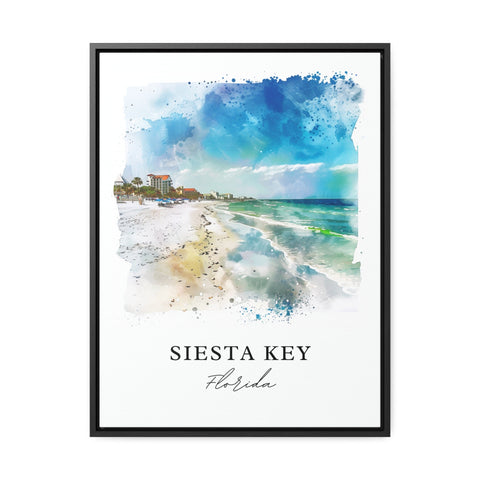 Siesta Key Wall Art, Siesta Key Print, Sarasota FL Watercolor, Siesta Key Gift, Travel Print, Travel Poster, Housewarming Gift