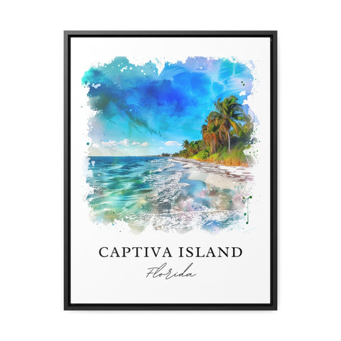 Captiva Island Wall Art, Captiva Island Print, Captiva FL Watercolor, Fort Myers FL Gift, Travel Print, Travel Poster, Housewarming Gift