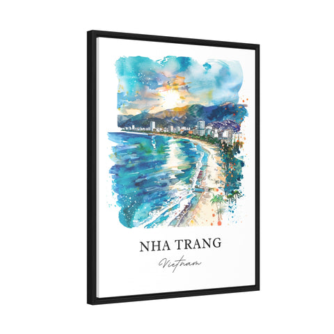 Nha Trang Wall Art, Nha Trang Beach Print, Vietnam Watercolor, Hon Tam Vietnam Art Gift, Travel Print, Travel Poster, Housewarming Gift
