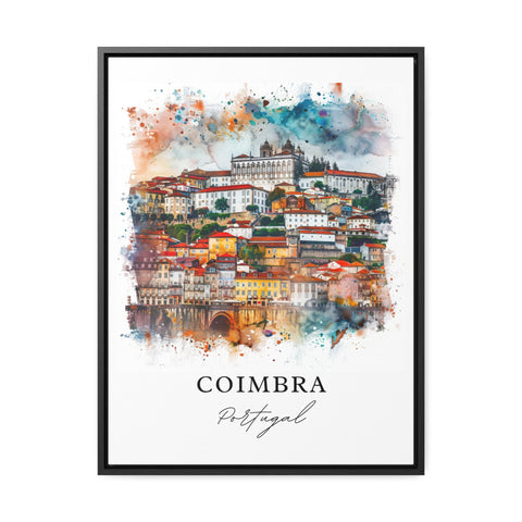 Coimbra Wall Art, Coimbra Print, Coimbra Portugal Watercolor, Coimbra Gift, Travel Print, Travel Poster, Housewarming Gift