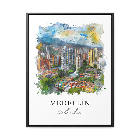 Medellin Wall Art, Medellin Colombia Print, Medellin Watercolor, Antioquia Colombia Gift, Travel Print, Travel Poster, Housewarming Gift