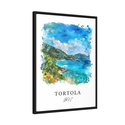 Tortola Wall Art, Tortola BVI Print, British Virgin Islands Watercolor, Tortola Gift, Travel Print, Travel Poster, Housewarming Gift