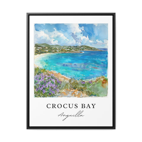Crocus Bay Art, Anguilla Print, Anguilla Watercolor, Anguilla Travel Gift, Travel Print, Travel Poster, Housewarming Gift