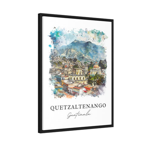 Quetzaltenango Wall Art, Xela Print, Guatemala Watercolor, Quetzaltenango Guatemala Gift, Travel Print, Travel Poster, Housewarming Gift