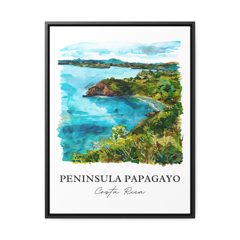 Peninsula Papagayo Wall Art, Costa Rica Print, Papagayo Watercolor, Peninsula Papagayo Gift, Travel Print, Travel Poster, Housewarming Gift