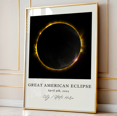 Custom Eclipse Artwork, 2024 Eclipse Art, Solar Eclipse Print, Eclipse Souvenir, Solar Eclipse Art, Great American Eclipse Custom