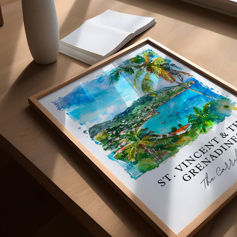 St. Vincent and the Grenadines Wall Art, St. Vincent Print, Caribbean Prints, Grenadines Gift, Travel Poster, Housewarming Gift