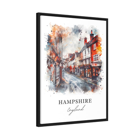 Hampshire England Wall Art, Hampshire Print, Berkshire UK Watercolor, Hampshire England Gift, Travel Print, Travel Poster, Housewarming Gift