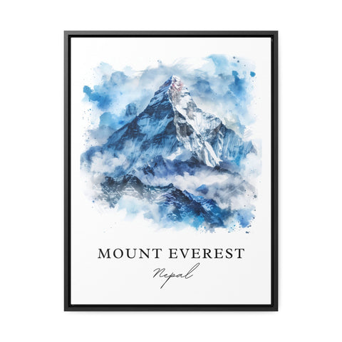 Mount Everest Wall Art, Nepal Print, Everest Watercolor, Mount Everest Nepal Gift, Travel Print, Travel Poster, Housewarming Gift