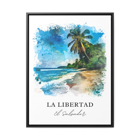 La Libertad Art, La Libertad Print, El Salvador Watercolor, La Libertad El Salvador Gift, Travel Print, Travel Poster, Housewarming Gift