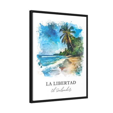 La Libertad Art, La Libertad Print, El Salvador Watercolor, La Libertad El Salvador Gift, Travel Print, Travel Poster, Housewarming Gift