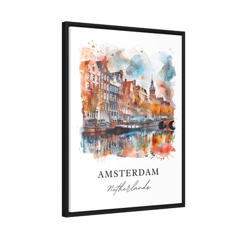 Amsterdam Wall Art, Netherlands Print, Holland Watercolor, Amsterdam Gift, Travel Print, Travel Poster, Housewarming Gift