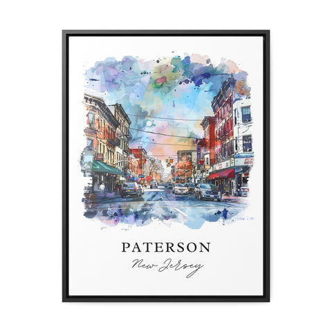 Paterson Wall Art, Paterson NJ Print, Paterson NJ Watercolor, Paterson New Jersey Gift, Travel Print, Travel Poster, Housewarming Gift