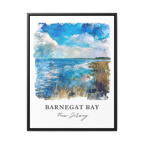 Barnegat Bay Wall Art, Barnegat Bay LBI Print, Long Beach Island Watercolor, Beach Haven NJ Gift, Travel Print, Housewarming Gift