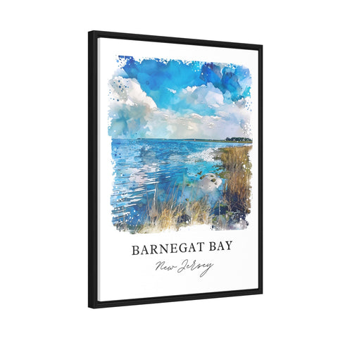 Barnegat Bay Wall Art, Barnegat Bay LBI Print, Long Beach Island Watercolor, Beach Haven NJ Gift, Travel Print, Housewarming Gift