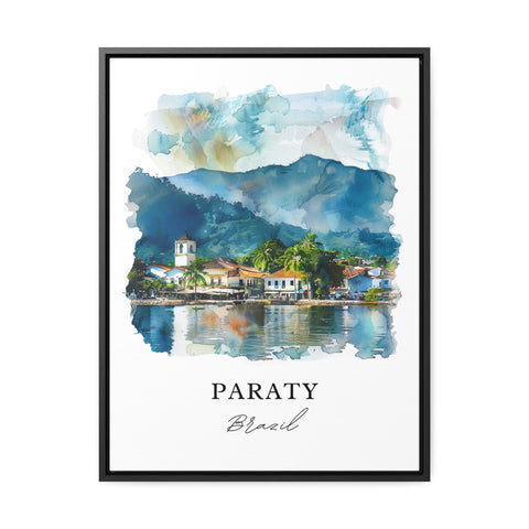 Paraty Brazil Wall Art, Paraty Print, Paraty Brazil Watercolor, Costa Verde Brazil Gift, Travel Print, Travel Poster, Housewarming Gift