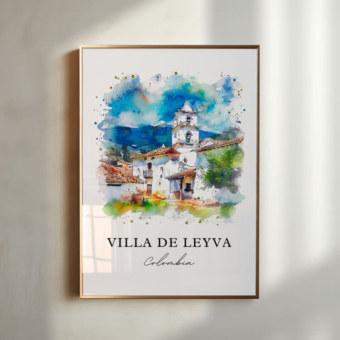 Villa de Leyva Wall Art, Colombia Print, Bogotá Watercolor, Bogotá Colombia Gift, Travel Print, Travel Poster, Housewarming Gift