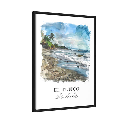 El Tunco Wall Art, El Tunco Print, El Salvador Watercolor, El Tunco Beach Gift, Travel Print, El Salvador Poster, Housewarming Gift