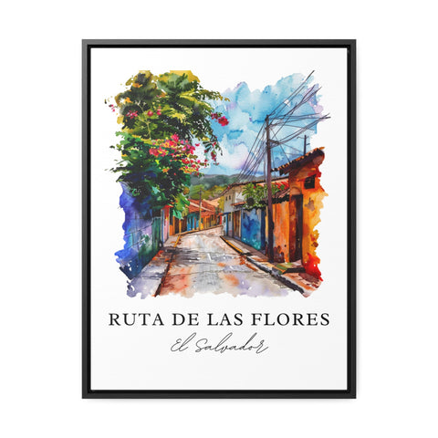 Ruta de Las Flores Wall Art, El Salvador Print, El Salvador Watercolor, Ruta de las Flores Gift, Travel Print, Housewarming Gift