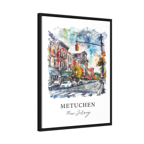 Metuchen NJ Wall Art, Metuchen Print, Metuchen New Jersey Watercolor, Raritan Valley NJ Gift, Travel Print, Travel Poster, Housewarming Gift