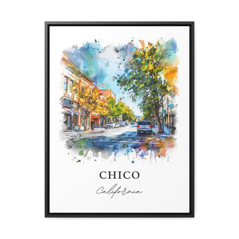 Chico California Wall Art, Chico Print, Chico Watercolor, Chico CA Gift, Travel Print, Travel Poster, Housewarming Gift